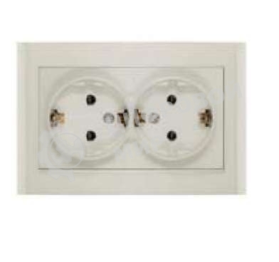 Розетка 2-м СП Бриллиант с заземл. сл. кость UNIVersal 7948752