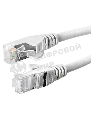 Патч-корд Lanmaster TWT UTP кат.5e, с заливными колпачками, 0.3 м, белый