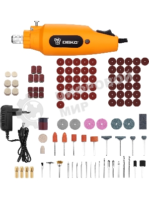 Прямошлифовальная машина (гравер) Deko DKRT150 в кейсе+110 аксессуаров 150Вт насадок:110 кейс