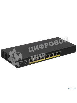 Коммутатор Smart L2 PoE+ Zyxel GS1900-8HP, 8xGE PoE+, настольный, бесшумный, бюджет PoE 70 Вт