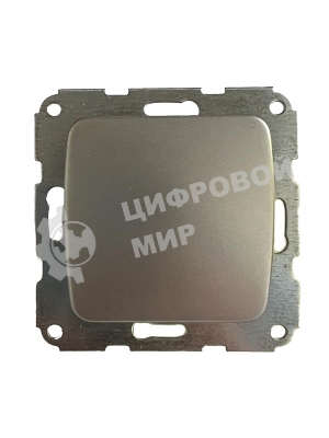 Выключатель Kranz DEA 1кл с/у 10А мех. Серебряный металлик