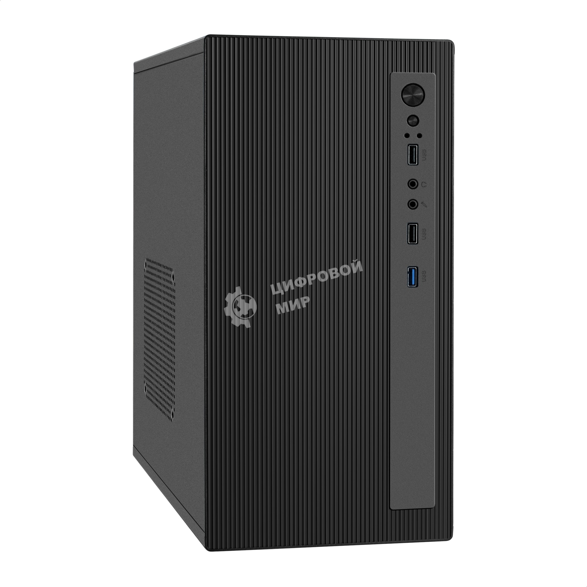 Компьютерный корпус Minitower ExeGate BAA-303MU-AAA450 (mATX, БП AAA450 с вент. 8см, 2*USB+1*USB 3.0, HD Audio, черный)