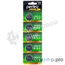 Батарейка Perfeo CR2016/5BL Lithium Cell