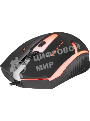 Мышь проводная Defender Hit MB-601 черный, 1200 dpi, USB, кнопки - 4