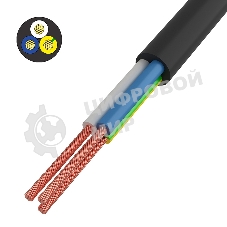 Провод соединительный ПВС Rexant 3x0,75 мм², черный, длина 20 метров, ГОСТ 7399-97