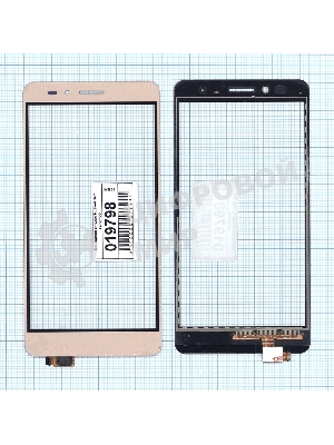 Сенсорное стекло (тачскрин) для Huawei Honor 5X/GR5, золотое