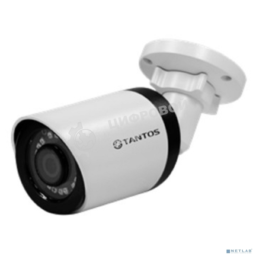 Видеокамера IP уличная Tantos TSi-Pe25FP 2 мегапиксельная с фиксированным объективом и питанием PoE