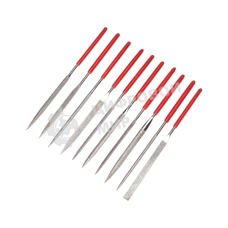 Набор надфилей алмазных 140х70х3мм, 10 шт. Kranz