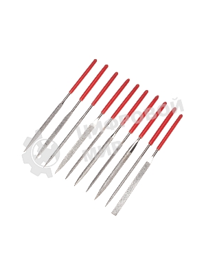 Набор надфилей алмазных 140х70х3мм, 10 шт. Kranz