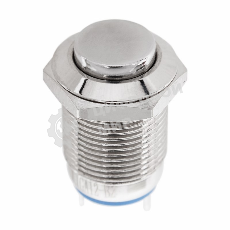 Кнопка антивандальная Rexant Ø12 Б/Фикс (2с) (ON)-OFF выпуклая