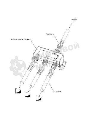 Делитель антенный F-типа Rexant на 3 TV, 5-1000 МГц