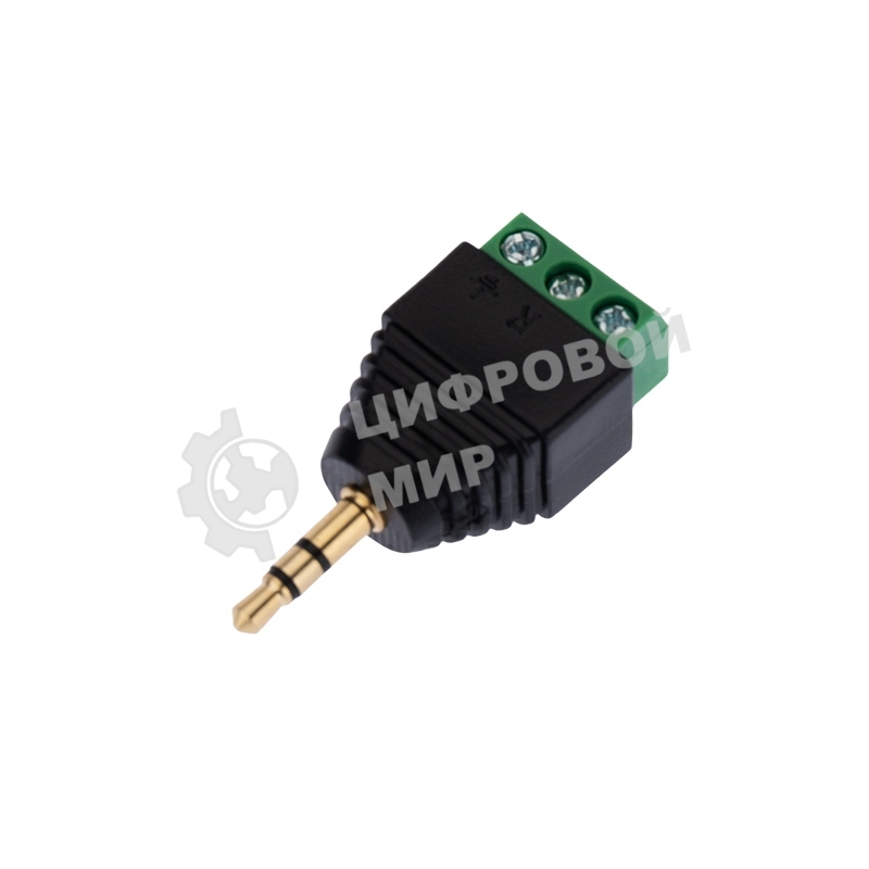 Штекер стерео 3,5 м м с клеммой колодкой под винт, (уп. блистер 40 шт)