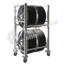 Стеллаж Практик MS Pro пол.:2 разборная 1350x781x606мм серебристый