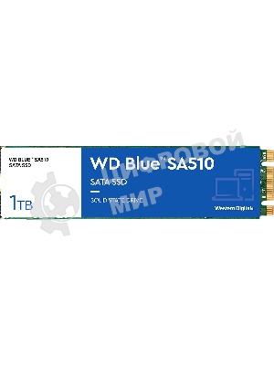 Накопитель SSD WD Blue SA510 WDS100T3B0B, 1Tb, SATA III, M.2 2280, R/W 560/520