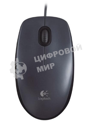Мышь проводная Logitech M90 черный/серый, 1000 dpi, USB, кнопки - 3