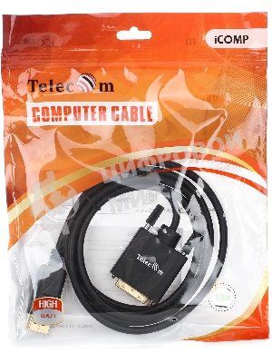 Кабель-переходник DisplayPort---DVI_M/M 1,8м Telecom TA668-1.8M