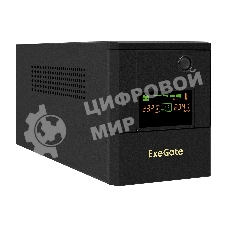 Источник бесперебойного питания ExeGate Smart LB-2000.LCD.AVR.4SH.USB (2000VA/1200W, цветной LCD, AVR, 4*Schuko, USB, батарея 12V 9Ah - 2 шт., металлический корпус, Black)