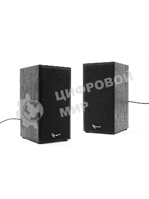 Акустическая система Gembird SPK-203, черный МДФ,2х3 Вт, регулятор громкости, USB