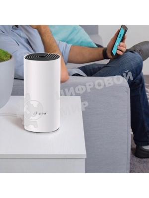 Домашняя Mesh TP-Link Wi-Fi система Deco M4 (1-Pack), 1167 Мбит/с (5 ГГц: до 867 Мбит/с + 2,4 ГГц: до 300 Мбит/с), 2 порта 1000 Мбит/с, 2 встроенные антенны на каждом модуле Deco