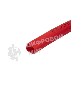 Трубка термоусаживаемая Rexant 4,0/2,0 мм красная, ролик 2,44 м