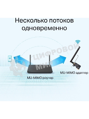 Двухдиапазонный Wi-Fi адаптер TP-Link Archer T2E AC600 PCI Express