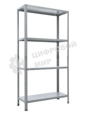 Стеллаж Практик ES пол.:4 разборная 1450x750x300мм серый