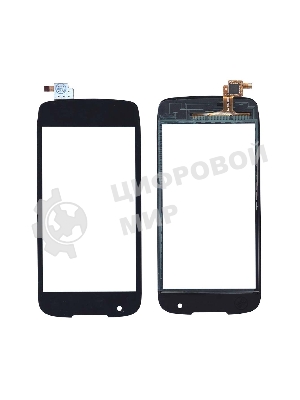 Сенсорное стекло (тачскрин) для Fly IQ4405 Quad EVO Chic 1, черное
