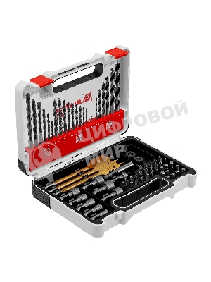 Набор сверл Matrix комб.,мет.1-6мм,бет.3-8мм,дер.3-8мм, перки,бит.30шт,адап.,голов.8шт,71пр., PRO