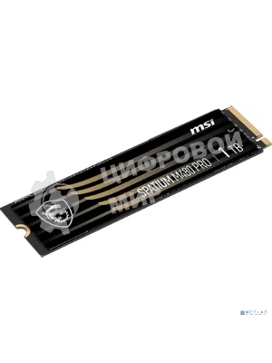 Накопитель SSD MSI SPATIUM M480 PRO, 1000Gb, M.2 2280, PCIe 4.0 x4, NVMe, R/W 7400/6000