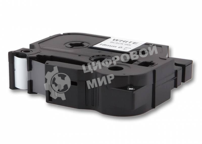 Картридж ленточный Cactus CS-TZ241 18 мм, 8 м, черный шрифт, белый фон, для BROTHER 1230/1280/1280VP/2700VP
