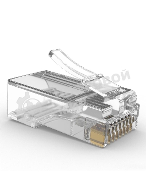 Коннектор RJ-45 (8P8C) LC-PTU-01/10 вилка универсальная. cat.5e. со сквозным отверстием(10 шт.)