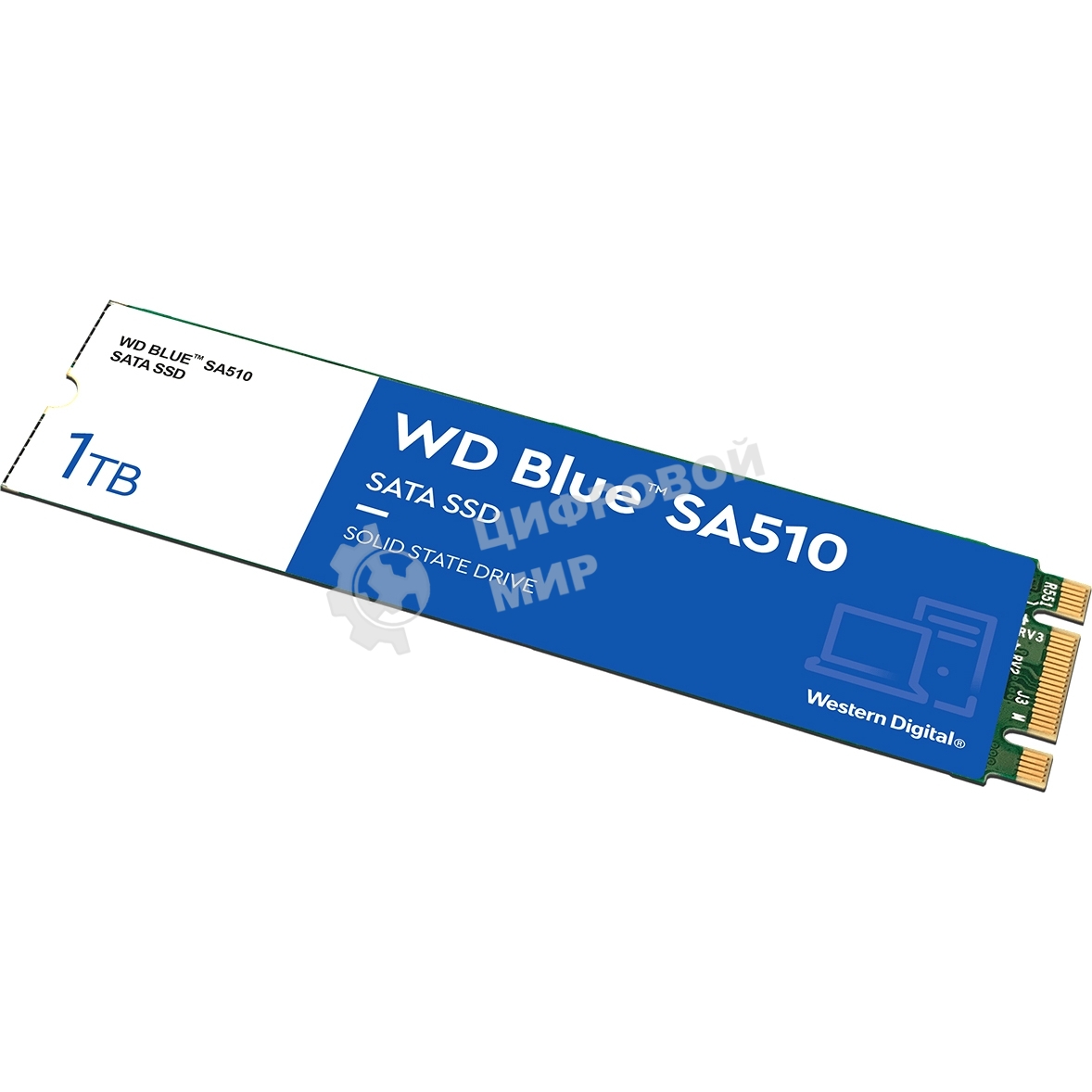 Накопитель SSD WD Blue SA510 WDS100T3B0B, 1Tb, SATA III, M.2 2280, R/W 560/520