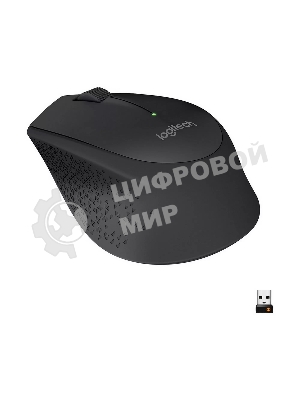 Мышь беспроводная Logitech M280 черный, 1000 dpi, радиоканал, USB, кнопки - 3