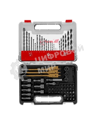 Набор сверл Matrix комб.,мет.1-6мм,бет.3-8мм,дер.3-8мм, перки,бит.30шт,адап.,голов.8шт,71пр., PRO