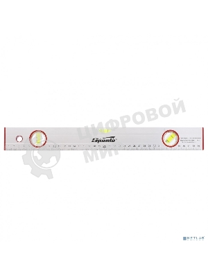 Уровень алюминиевый Sparta 400 мм, 3 глазка, линейка