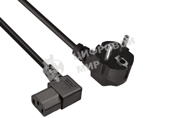 Кабель питания ExeGate OfficePC PC-1,8 450W (Евровилка Schuko ->C13 угловой, черный, 1.8м)