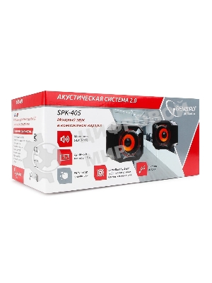 Акустическая система 2.0 Gembird SPK-405, пассив. излучатели, черный, 5 Вт, рег. громкости USB-питание