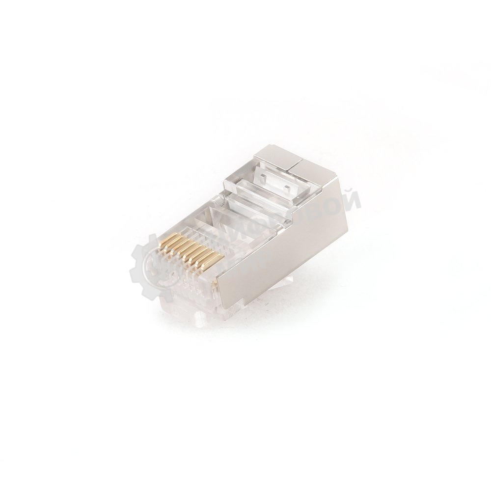Вилка RJ-45 (8P8C) PLUG5SP/10 универсальная cat.5e экранированная, контакты 30 микродюймов
