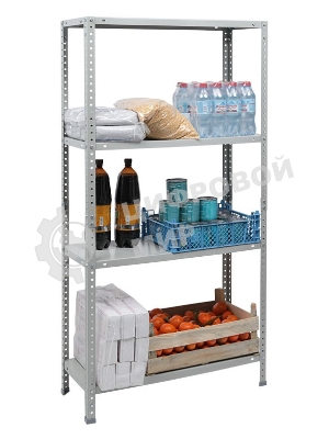 Стеллаж Практик ES пол.:4 разборная 1450x750x300мм серый