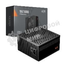 Блок питания PCCOOLER P5-YK1000-B1H, 1000Вт, 80 PLUS Bronze, 135мм, черный