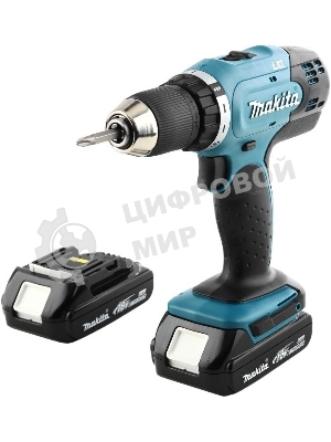 Дрель-шуруповерт Makita DDF453SYE, 18 В, 1,5 Ач, 42 Нм, щеточный