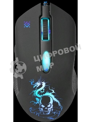 Мышь проводная Defender Sky Dragon GM-090L черный, 3200 dpi, USB, кнопки - 6