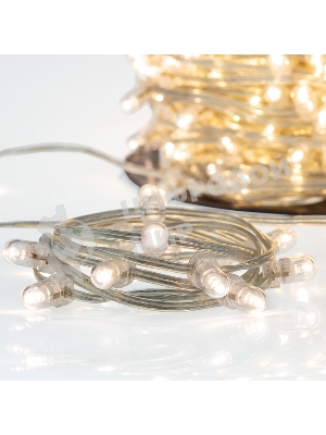 Гирлянда Neon-night LED Клип-лайт 12 V, прозрачный ПВХ, 150 мм, цвет диодов теплый белый