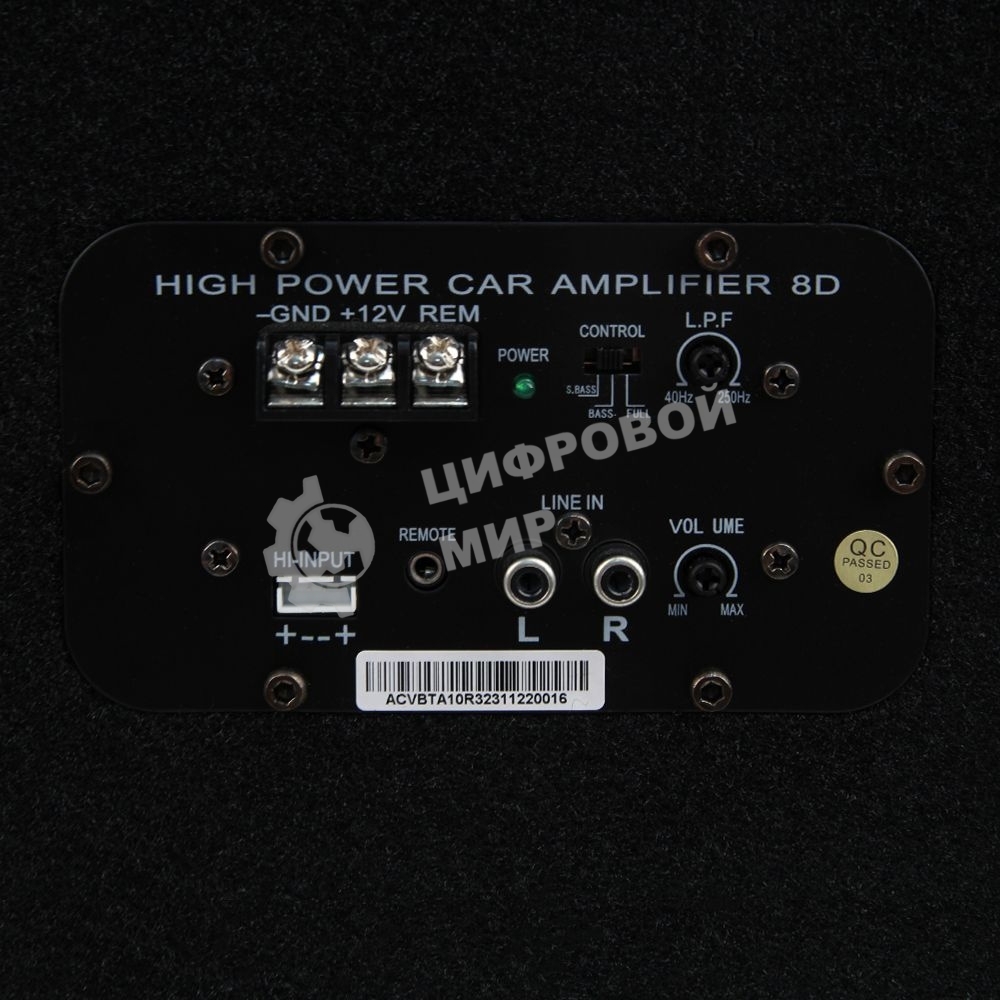 Сабвуфер автомобильный ACV BTA-10R 105Вт активный (25 см/10