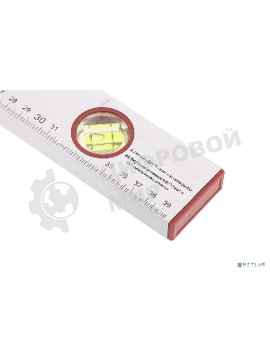 Уровень алюминиевый Sparta 400 мм, 3 глазка, линейка