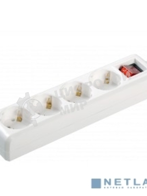 Удлинитель 4х1.5 м с заземл. 16А IP20 У04К с выкл. ПВС 3х1 ИЭК WYP10-16-04-01-ZK-17