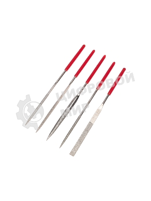 Набор надфилей алмазных Kranz 140х50х3 мм, 5 шт.