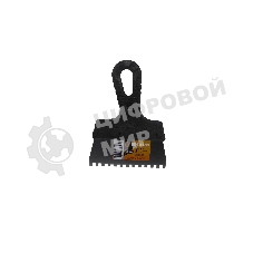 Шпатель ВИХРЬ зубчатый нерж.cталь пластиковая рукоятка 6х6 мм, 150мм 73/3/2/25