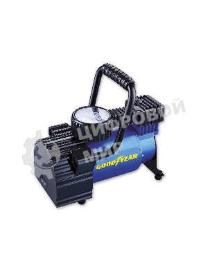 Компрессор GOODYEAR GY000101 GY-30L 30 л/мин Мощность 156 Вт, Производительность 30 л/мин, Максимальное токопотребление 13 А, Максимальное давление - 7 Атм, Длина провода питания: 3 м, Длина воздушного шланга: 1 м. Сумка и набор переходников в комплекте.