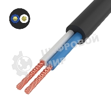 Провод соединительный ПВС Rexant 2x0,75 мм², черный, длина 50 метров, ГОСТ 7399-97